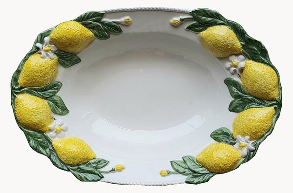 Ručne maľovaný servírovací tanier Lemon