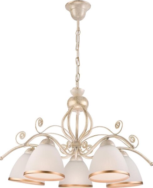 Brilagi - LED luster na reťazi ANTICO 5xE27/60W/230V 3000K biela patina