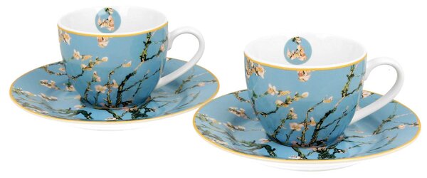 Porcelánová šálka s podšálkou Van Gogh Almond Blossom 90 ml sada 2ks