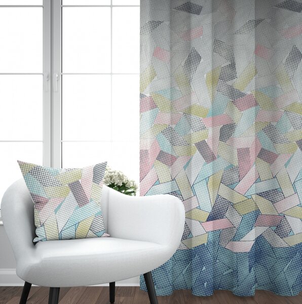 Ervi Bavlnený záves - geometrická abstrakcia