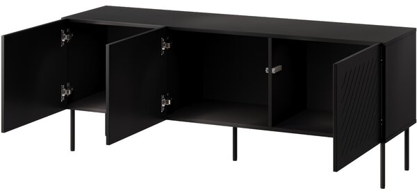 MEBLINE Komoda RTV CASSIE 150 čierna mat