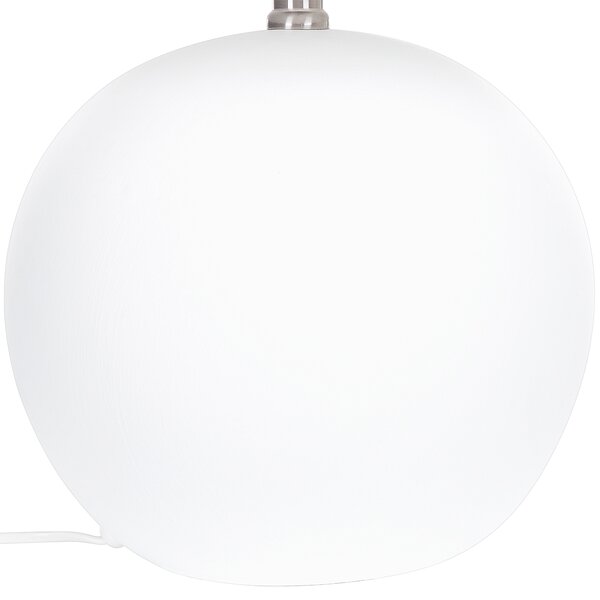 Stolná lampa krémovobiely keramický podstavec biele látkové ľanové tienidlo 41 cm nočná lampa tradičný štýl spálňa