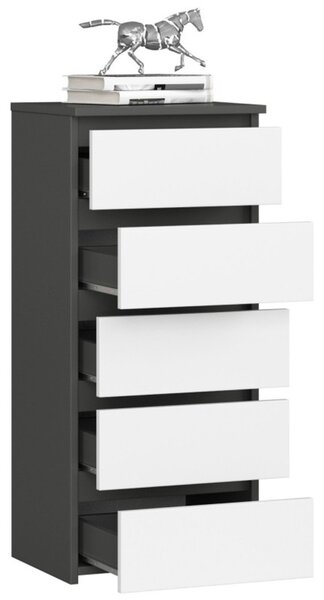 Komoda CL5 - grafit/biela