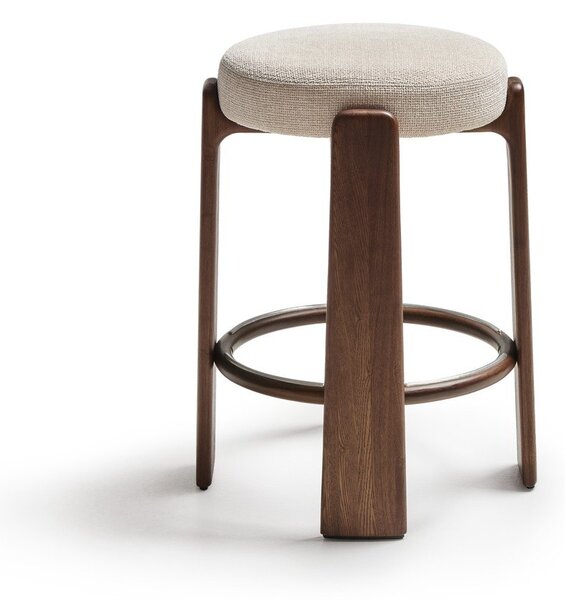 Béžová/v tmavo prírodnej farbe barová stolička z jaseňového dreva (výška sedadla 65 cm) Granite – Kave Home