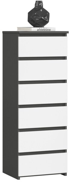 Komoda CL6 - grafit/biela
