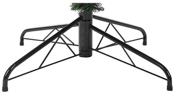 Umelý vianočný stromček biely PVC kovový podstavec 240 cm zasnežené vetvy škandinávsky štýl