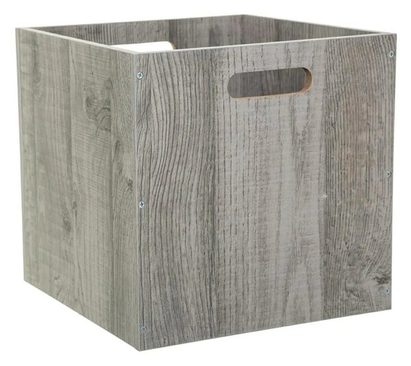 Úložný box Wood, 31x31x31 cm, sivá