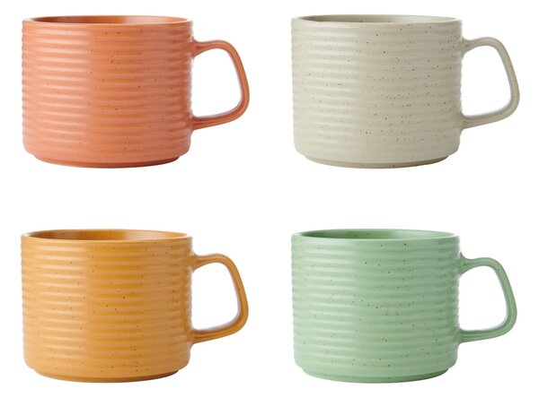 Kameninový hrnček Idilica 400 ml – set 4 ks
