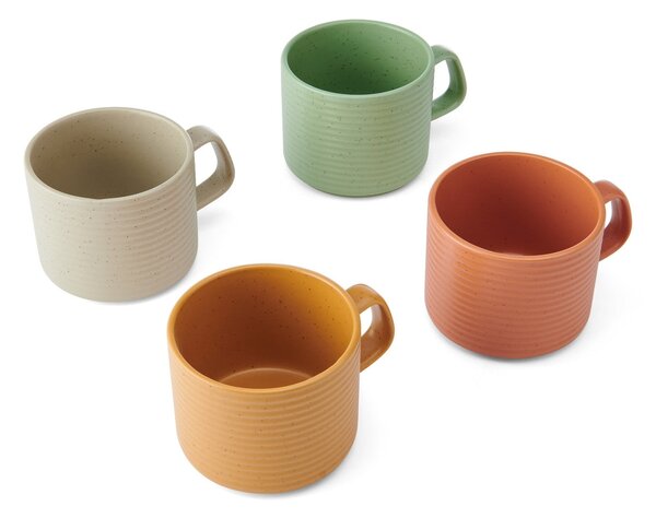 Kameninový hrnček Idilica 400 ml – set 4 ks