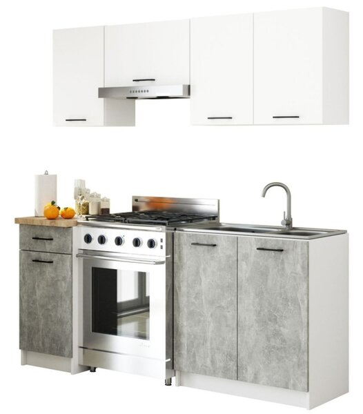 Kuchynský set OLIVIA 1,8M - biela/beton