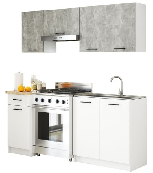 Kuchynský set OLIVIA 1,8M - beton/biela