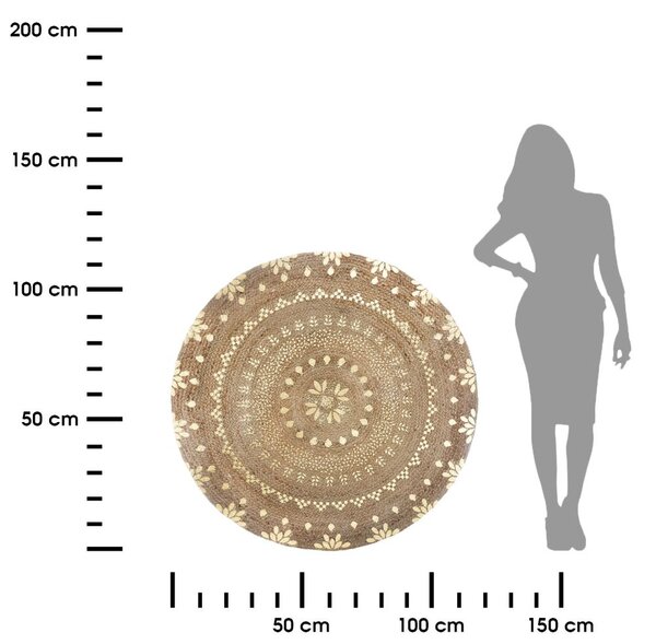 Koberec Isla, (fi) 115 cm, béžová