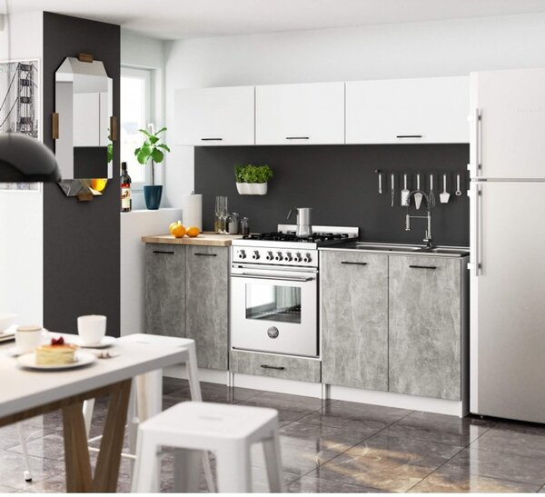 Kuchynský set OLIVIA G1 2M - biela/beton