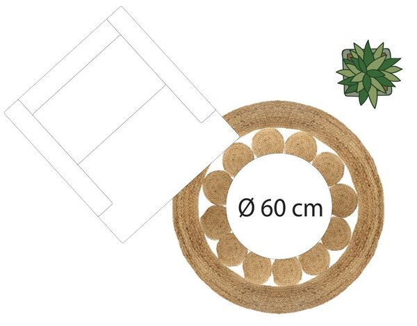 Koberec Lace, (fi) 120 cm, béžová