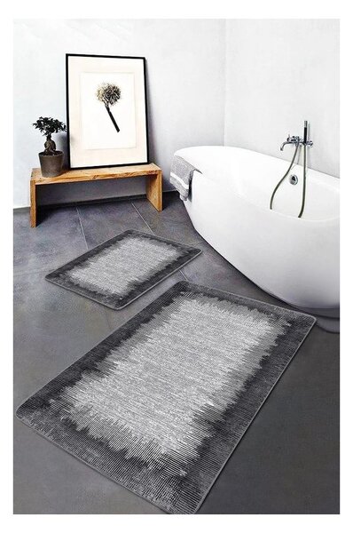 Čierno-sivé kúpeľňové predložky v súprave 2 ks 60x100 cm – Mila Home