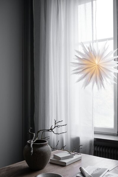 Závesná svietiaca hviezda Liz White 50 cm