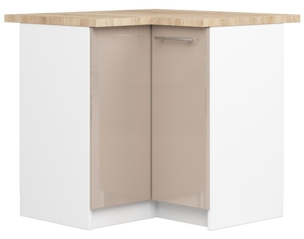 Kuchynská skrinka OLIVIA S90/90 - biela/cappuccino lesk