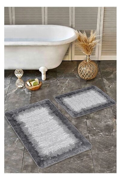 Čierno-sivé kúpeľňové predložky v súprave 2 ks 60x100 cm – Mila Home