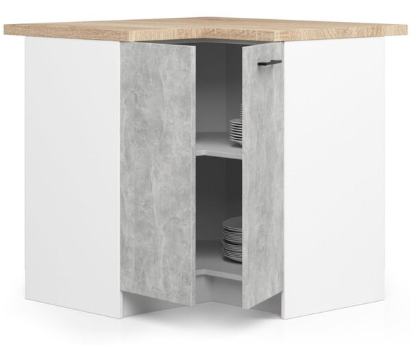 Kuchynská skrinka OLIVIA S90/90 - biela/beton