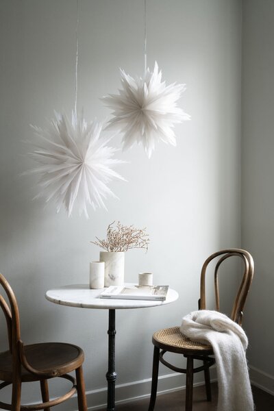 Závesná svietiaca hviezda Liz White 50 cm