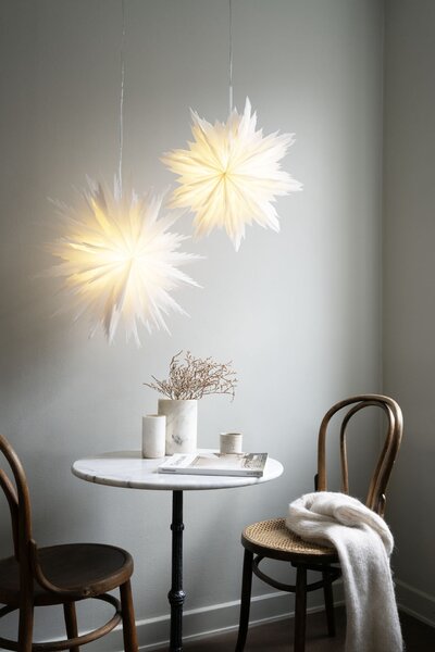 Závesná svietiaca hviezda Liz White 50 cm