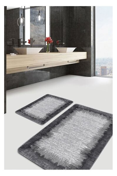 Čierno-sivé kúpeľňové predložky v súprave 2 ks 60x100 cm – Mila Home
