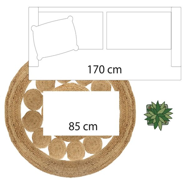 Koberec Lace, (fi) 120 cm, béžová