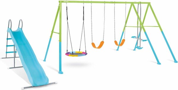 Intex_D INTEX 44151 Záhradná mega hojdačka + šmykľavka 254 x 472 x 211 cm 44151