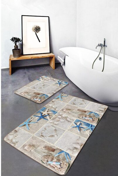 Béžové kúpeľňové predložky v súprave 2 ks 60x100 cm – Mila Home