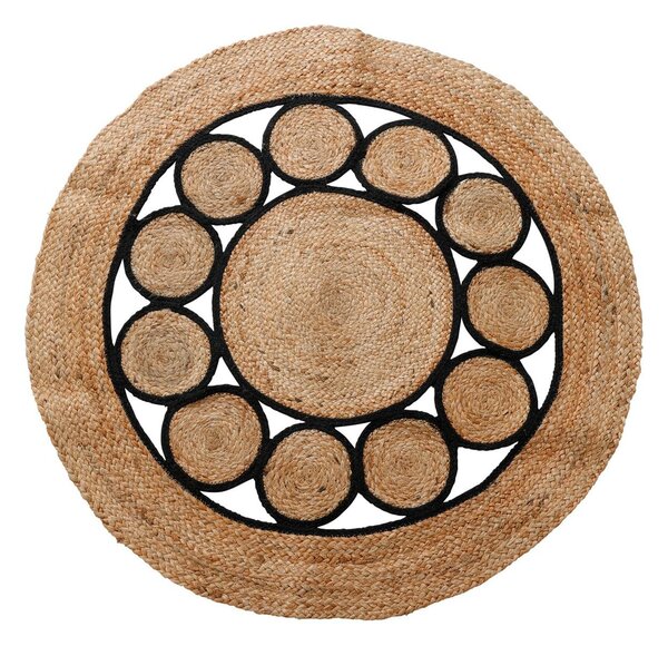 Koberec Jute, (fi) 90 cm, hnedá/čierna