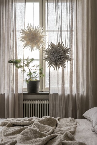 Závesná svietiaca hviezda Maja Greige 50 cm