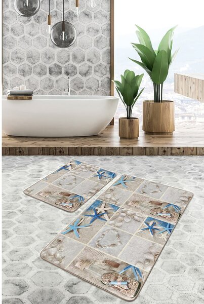 Béžové kúpeľňové predložky v súprave 2 ks 60x100 cm – Mila Home