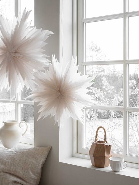 Závesná svietiaca hviezda Oslo White 60 cm