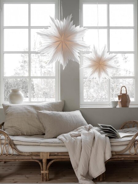 Závesná svietiaca hviezda Oslo White 60 cm