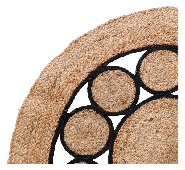 Koberec Jute, (fi) 90 cm, hnedá/čierna