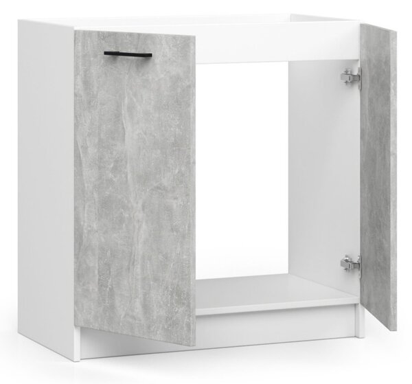 Kuchynská skrinka OLIVIA S80 - biela/beton