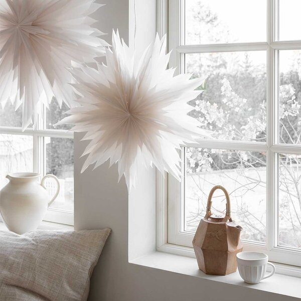 Závesná svietiaca hviezda Oslo White 60 cm