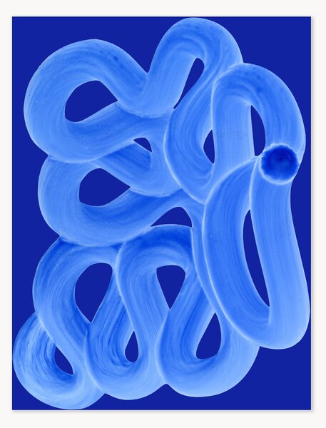 Plagát Blue Brush