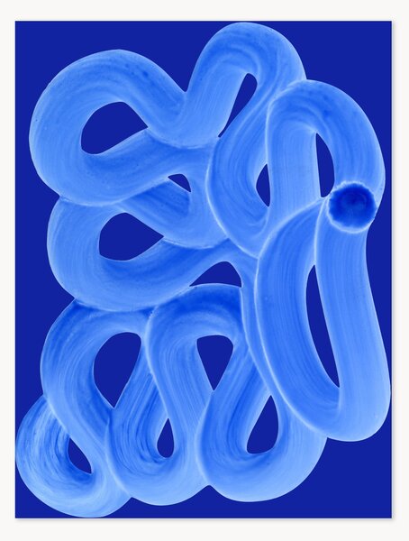 Plagát Blue Brush