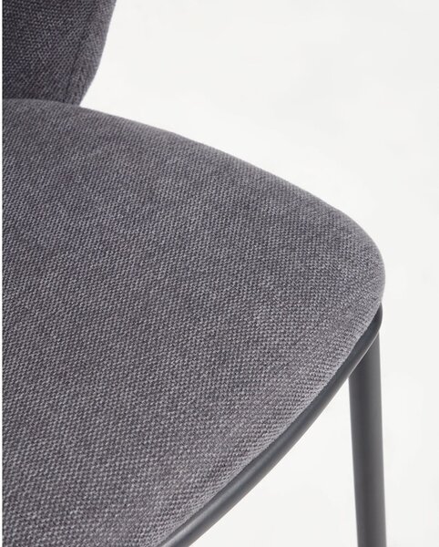 Tmavosivá barová stolička (výška sedadla 65 cm) Ciselia – Kave Home
