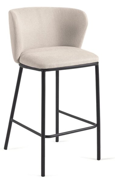 Béžová barová stolička (výška sedadla 65 cm) Ciselia – Kave Home
