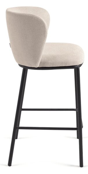 Béžová barová stolička (výška sedadla 65 cm) Ciselia – Kave Home
