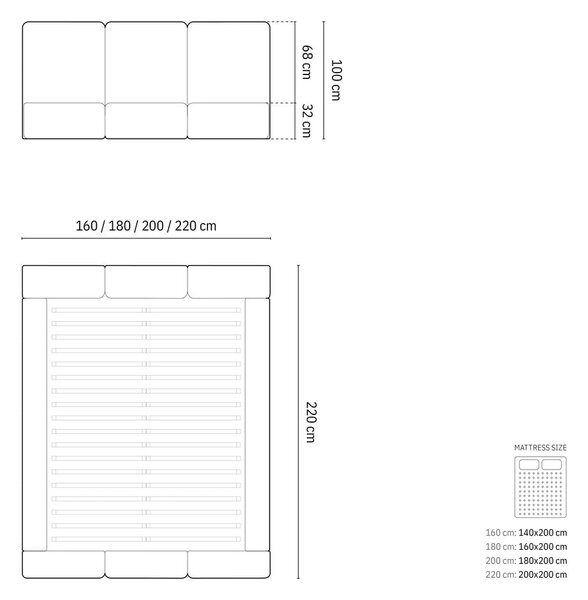 Krémová zamatová čalúnená dvojlôžková posteľ s úložným priestorom s roštom 160x200 cm Brody – Mazzini Beds