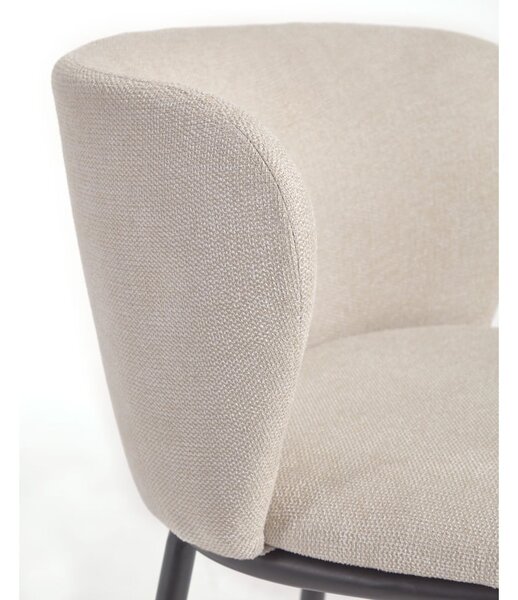 Béžová barová stolička (výška sedadla 65 cm) Ciselia – Kave Home