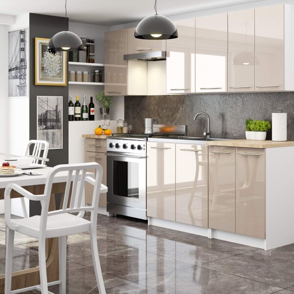 Kuchynská skrinka OLIVIA W60OK - biela/cappuccino lesk