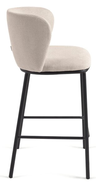 Béžová barová stolička (výška sedadla 65 cm) Ciselia – Kave Home