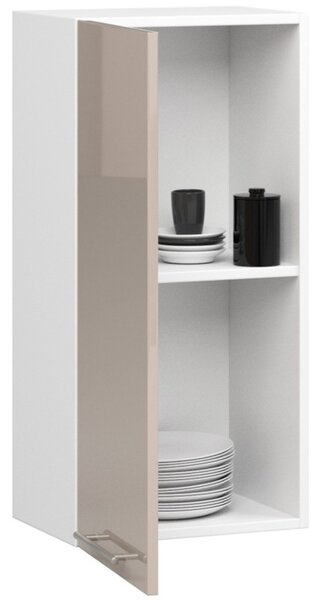 Kuchynská skrinka OLIVIA W40 H720 - biela/cappuccino lesk