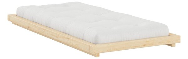 Jednolôžková posteľ z borovicového dreva bez čela s roštom 90x200 cm v prírodnej farbe Dock – Karup