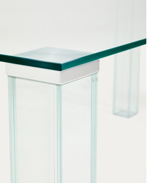 Sklenený jedálenský stôl 100x200 cm Adularia – Kave Home