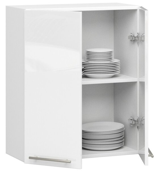 Kuchynská skrinka OLIVIA W60 H720 - biela/biely lesk